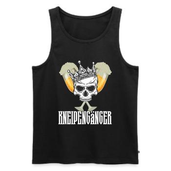Kneipengänger Outfit für Bier-Liebhaber und Partys - Männer Premium Bio Tank Top - Schwarz - Vorne - AI Model Male 178 light (178cm)