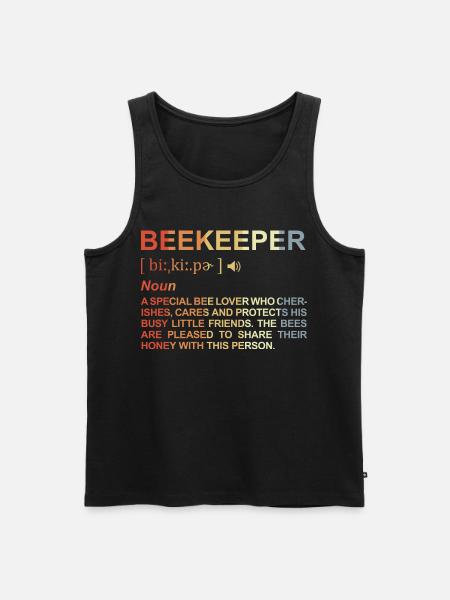 Beekeeper Definition - Men's Premium Organic Tank Top - black