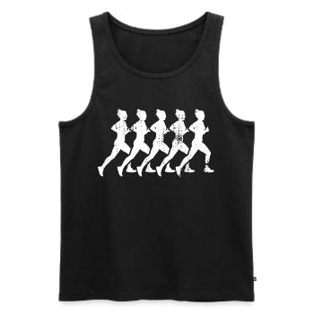 Laufende Mädchen - Männer Premium Bio Tank Top - Schwarz - Vorne - AI Model Male 178 light (178cm)