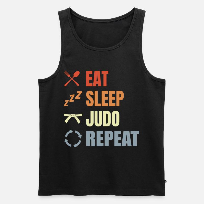 Lustige Judo Routine - Männer Premium Bio Tank Top - Schwarz