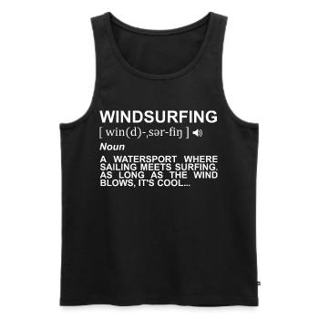 Windsurfing Definition - Men's Premium Organic Tank Top - black - Front - AI Model Male 178 light (178cm)