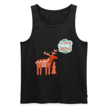 a very merry Christmas - Men's Premium Organic Tank Top - black - Front - Michal (187cm)