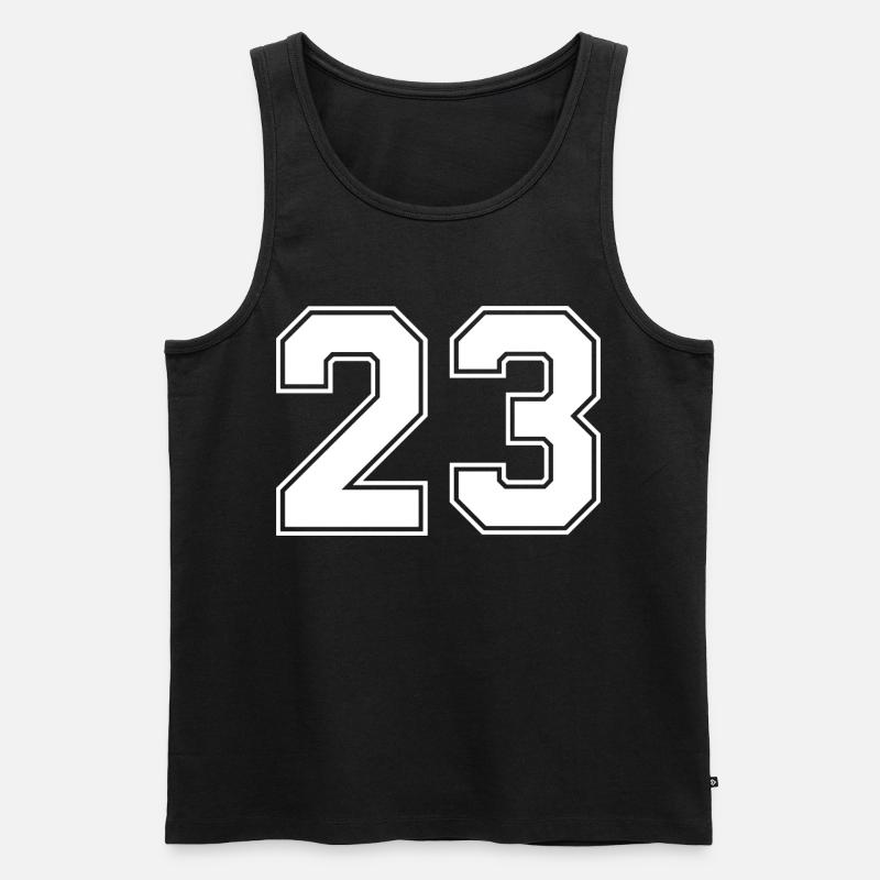 Nummer dreiundzwanzig 23 - Männer Premium Bio Tank Top - Schwarz