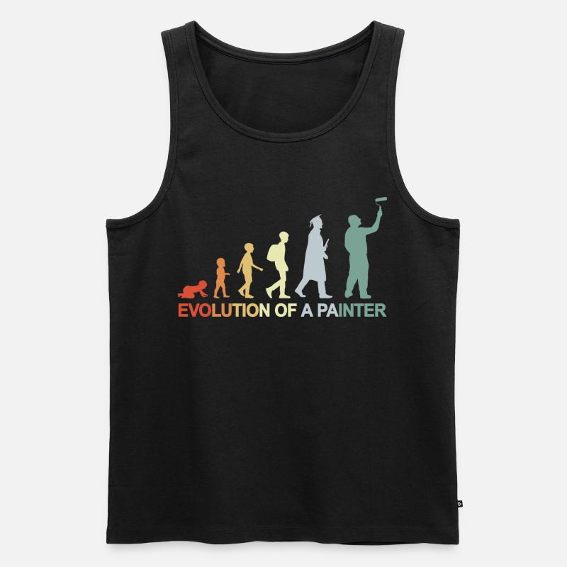 Painter Varnisher Evolution - Men's Premium Organic Tank Top - black