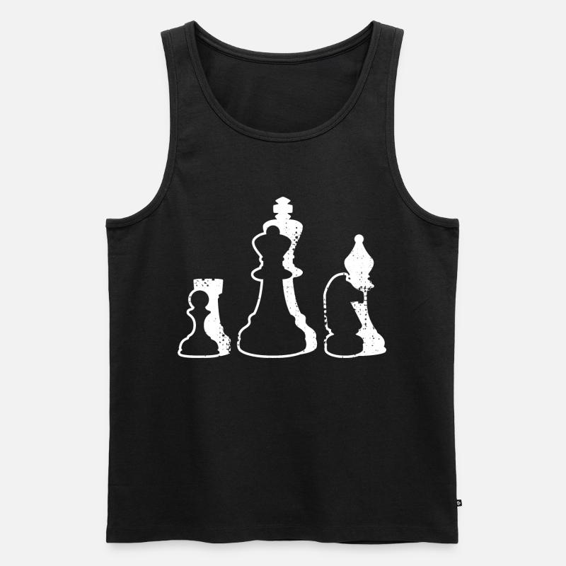 Schachfiguren - Männer Premium Bio Tank Top - Schwarz