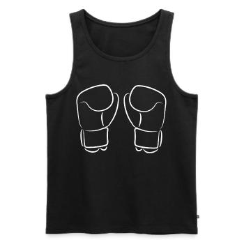 Kickboxing Gloves Sketch - Men's Premium Organic Tank Top - black - Front - AI Model Male 178 light (178cm)