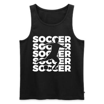 Fußballer - Männer Premium Bio Tank Top - Schwarz - Vorne - Michal (187cm)