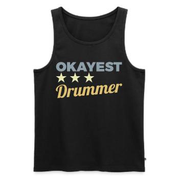 Average drummer - Men's Premium Organic Tank Top - black - Front - AI Model Male 178 light (178cm)