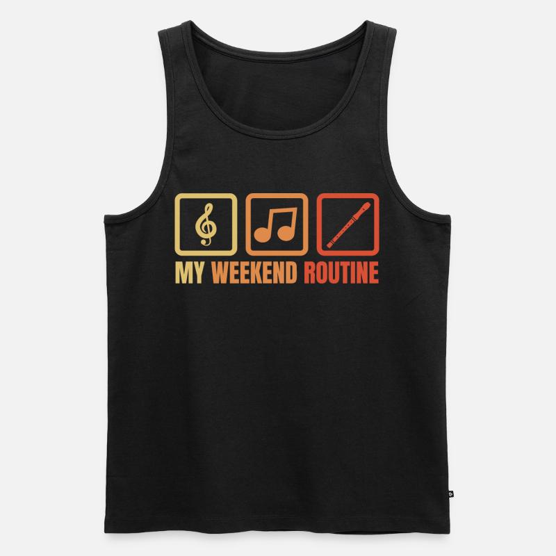 Flötisten Wochenendprogramm - Männer Premium Bio Tank Top - Schwarz