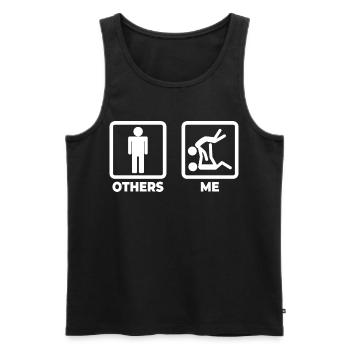 Lustiger Judoka - Männer Premium Bio Tank Top - Schwarz - Vorne - Michal (187cm)