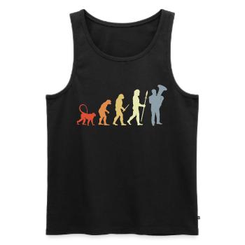Tubist Evolution - Männer Premium Bio Tank Top - Schwarz - Vorne - AI Model Male 178 light (178cm)