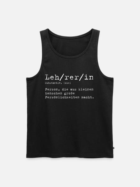 Lehrerin Definition - Männer Premium Bio Tank Top - Schwarz