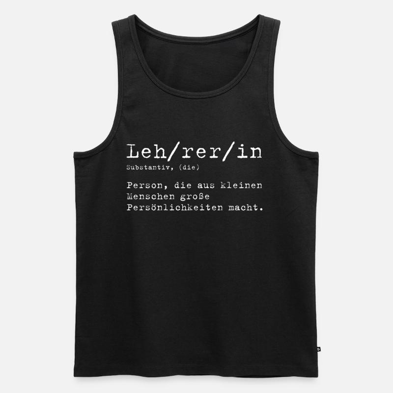 Lehrerin Definition - Männer Premium Bio Tank Top - Schwarz