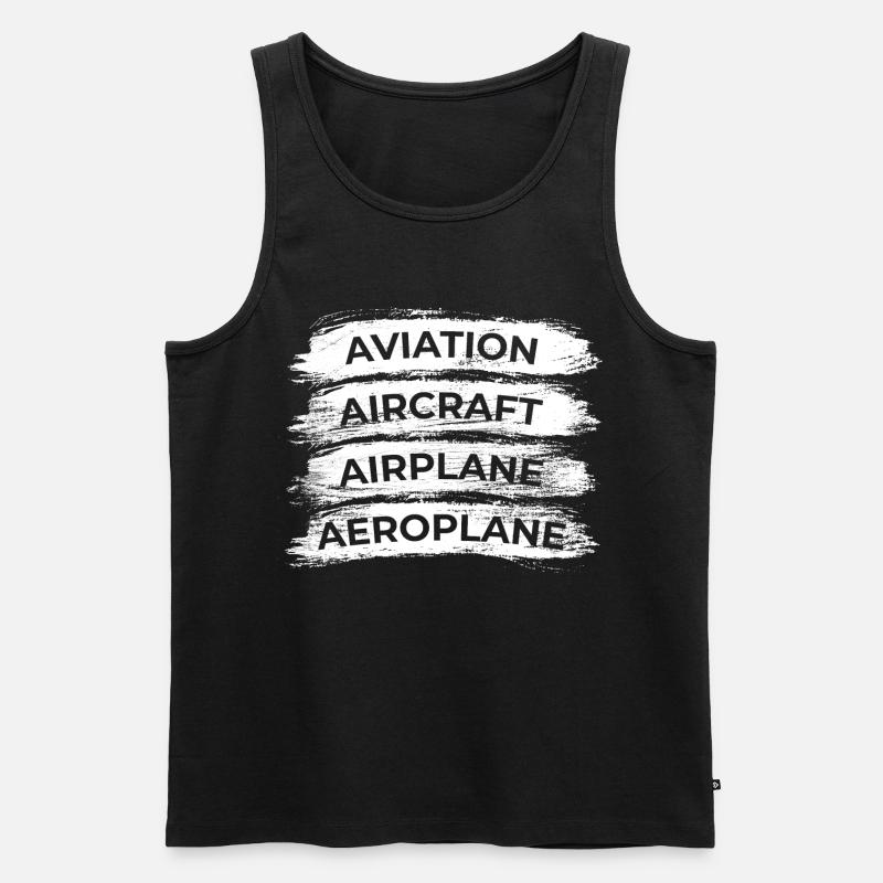 Flugzeugliebhaber Zeitplan - Männer Premium Bio Tank Top - Schwarz