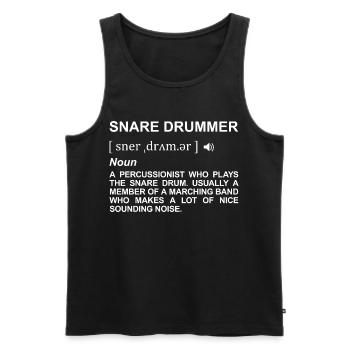 Drummer Definition - Men's Premium Organic Tank Top - black - Front - AI Model Male 178 light (178cm)