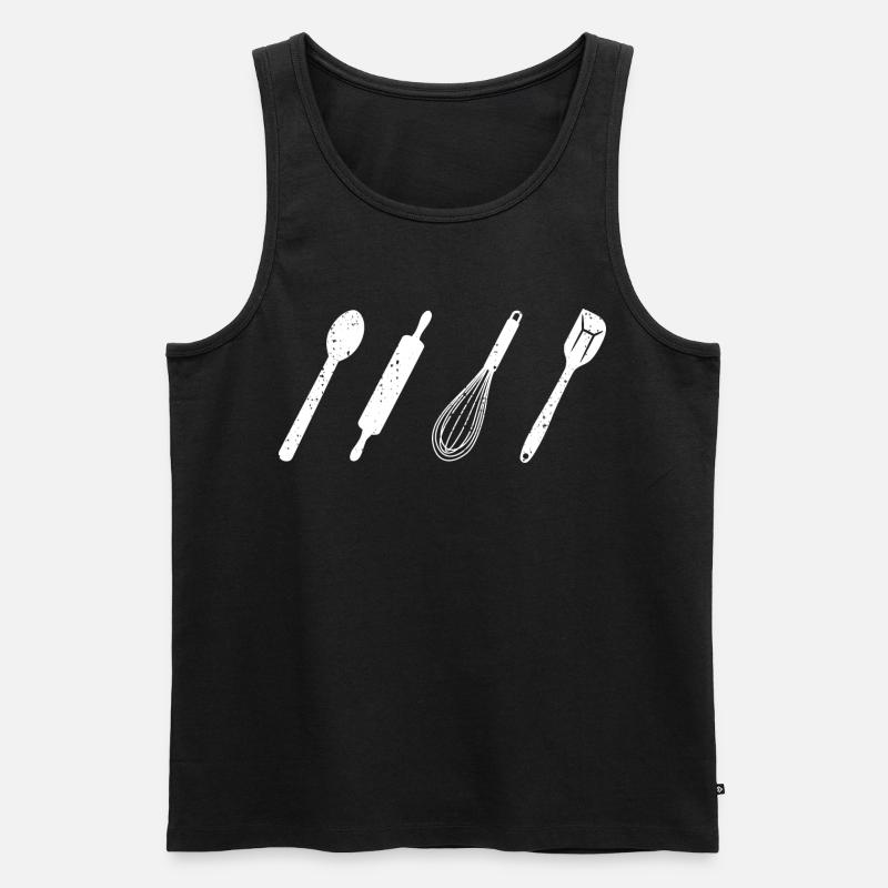 Backutensilien - Männer Premium Bio Tank Top - Schwarz