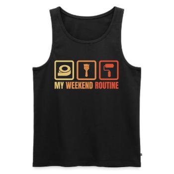 Maler Lackierer Wochenende - Männer Premium Bio Tank Top - Schwarz - Vorne - AI Model Male 178 light (178cm)