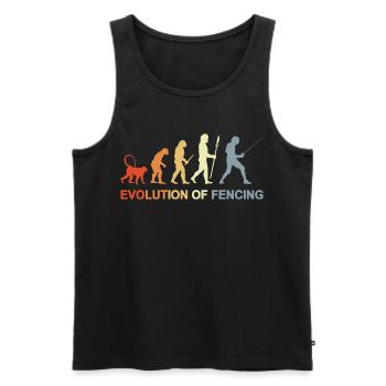 Fechter Evolution - Männer Premium Bio Tank Top - Schwarz - Vorne - AI Model Male 178 light (178cm)