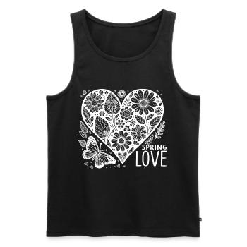spring love - Männer Premium Bio Tank Top - Schwarz - Vorne - AI Model Male 178 light (178cm)
