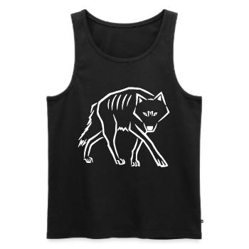 Stufen nach unten (weiß) - Männer Premium Bio Tank Top - Schwarz - Vorne - AI Model Male 178 light (178cm)