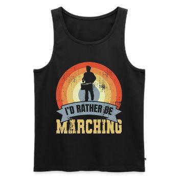 Drum Spell - Men's Premium Organic Tank Top - black - Front - AI Model Male 178 light (178cm)