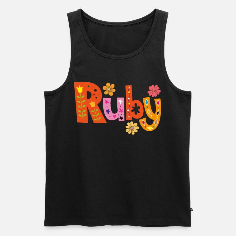 Personalized Ruby Name - Men's Premium Organic Tank Top - black