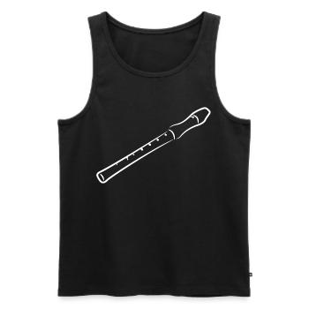 Croquis de flûte - Débardeur bio Premium Homme - noir - Devant - AI Model Male 178 light (178cm)
