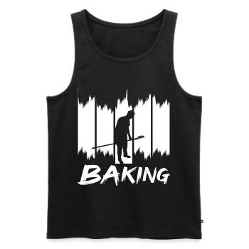 Pâtisserie amusante - Débardeur bio Premium Homme - noir - Devant - Michal (187cm)