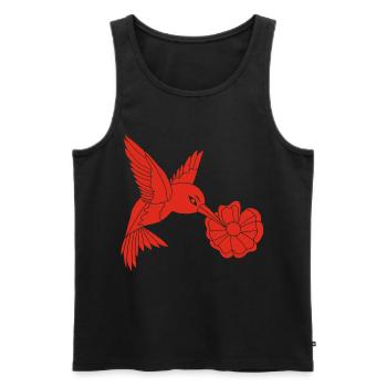 Red Foraging Bird - Men's Premium Organic Tank Top - black - Front - AI Model Male 178 light (178cm)