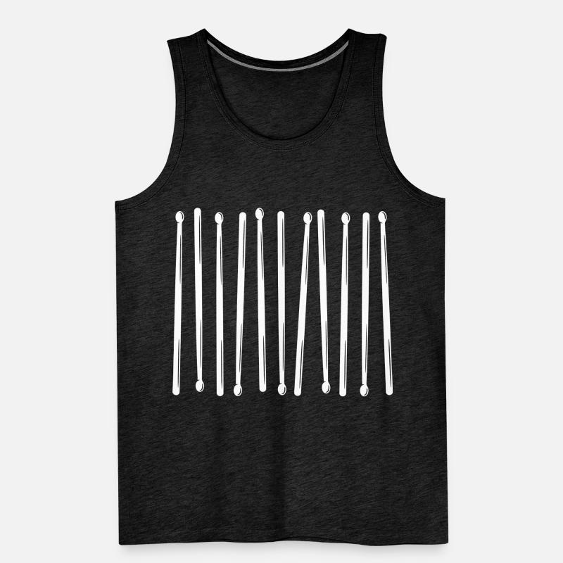 Drumsticks Vertical Pattern Men's Premium Organic Tank Top