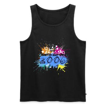 Farbexplosion Limited Edition 2006 - Männer Premium Bio Tank Top - Schwarz - Vorne - AI Model Male 178 light (178cm)