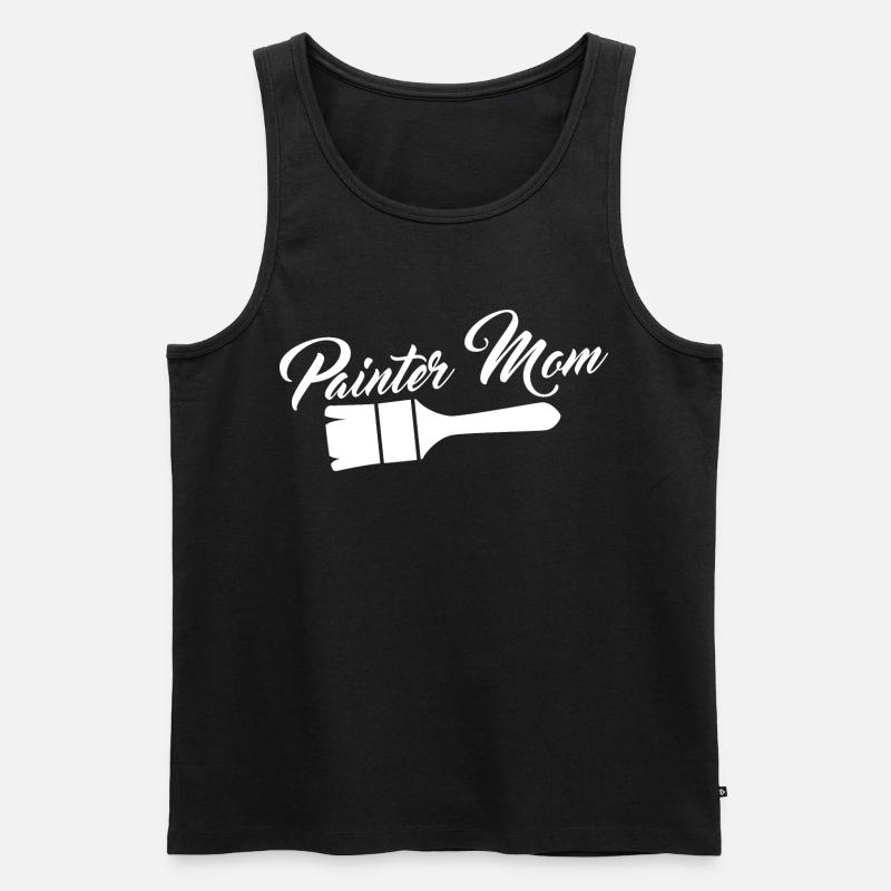 Maler Mutter - Männer Premium Bio Tank Top - Schwarz