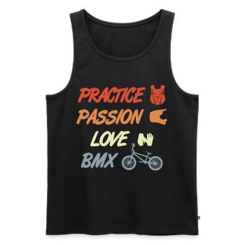 Devis BMX - Débardeur bio Premium Homme - noir - Devant - Michal (187cm)