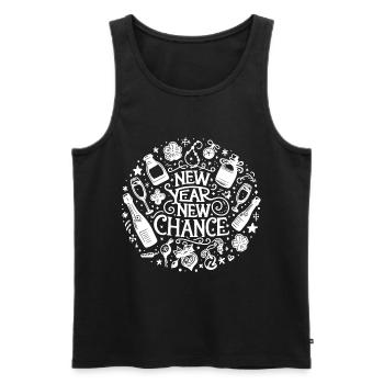 New Year New Chance New Year's Eve Luck W - Men's Premium Organic Tank Top - black - Front - AI Model Male 178 light (178cm)