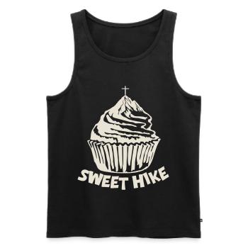Süße Wanderung - Cupcake Mountain [Weiß] - Männer Premium Bio Tank Top - Schwarz - Vorne - AI Model Male 178 light (178cm)
