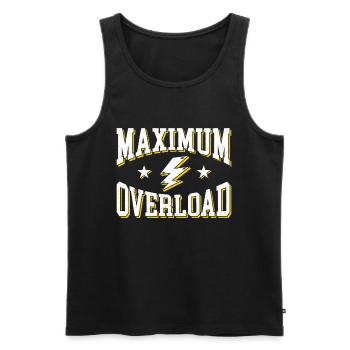 Maximale Überladung Kräftiger Retro-Druck - Männer Premium Bio Tank Top - Schwarz - Vorne - AI Model Male 178 light (178cm)