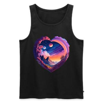 Sommernachtstraum - Männer Premium Bio Tank Top - Schwarz - Vorne - Michal (187cm)