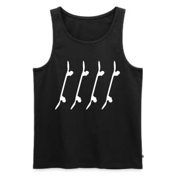 Skateboards Skizze - Männer Premium Bio Tank Top - Schwarz - Vorne - AI Model Male 178 light (178cm)