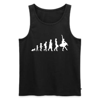 From child to ballerina - Men's Premium Organic Tank Top - black - Front - AI Model Male 178 light (178cm)
