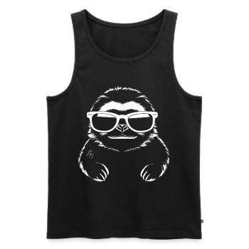Sloths Anime Sloth Manga Sloth Sunglasses - Men's Premium Organic Tank Top - black - Front - AI Model Male 178 light (178cm)