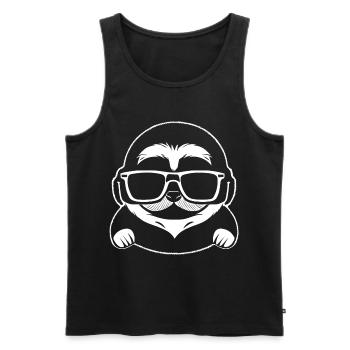 Sloths Anime Sloth Manga Sloth Sunglasses - Men's Premium Organic Tank Top - black - Front - Michal (187cm)