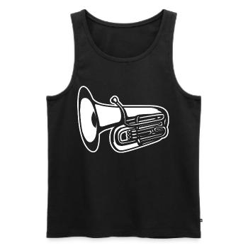 Tuba - Männer Premium Bio Tank Top - Schwarz - Vorne - AI Model Male 178 light (178cm)