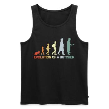 Vintage Butcher Evolution - Men's Premium Organic Tank Top - black - Front - Michal (187cm)