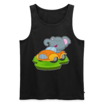 Elefant Auto - Männer Premium Bio Tank Top - Schwarz - Vorne - AI Model Male 178 light (178cm)