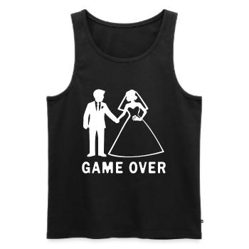 Newlyweds Game Over Marriage - Men's Premium Organic Tank Top - black - Front - AI Model Male 178 light (178cm)
