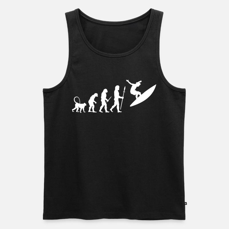 Évolution du surf - Débardeur bio Premium Homme - noir