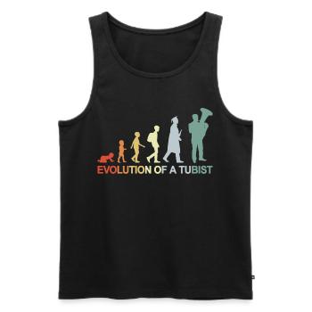 Entwicklung eines Tubisten - Männer Premium Bio Tank Top - Schwarz - Vorne - AI Model Male 178 light (178cm)