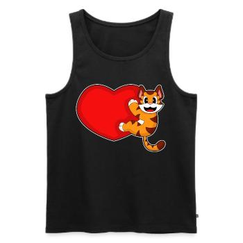 Tiger Heart - Men's Premium Organic Tank Top - black - Front - Michal (187cm)