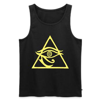 The Pyramid of the God Horus - Men's Premium Organic Tank Top - black - Front - AI Model Male 178 light (178cm)