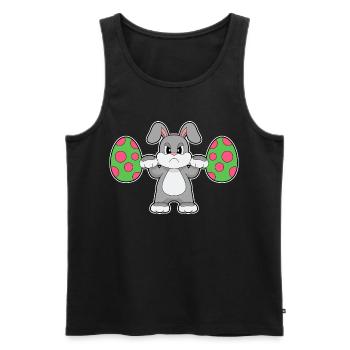 Hase Ostern Bodybuilding - Männer Premium Bio Tank Top - Schwarz - Vorne - Michal (187cm)